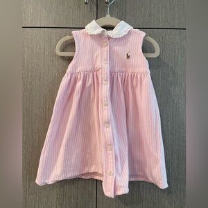 Ralph Lauren Pink and White Striped Dress
